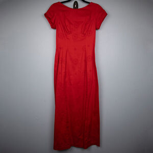 Vintage BJ's Hawaiian red maxi dress-S